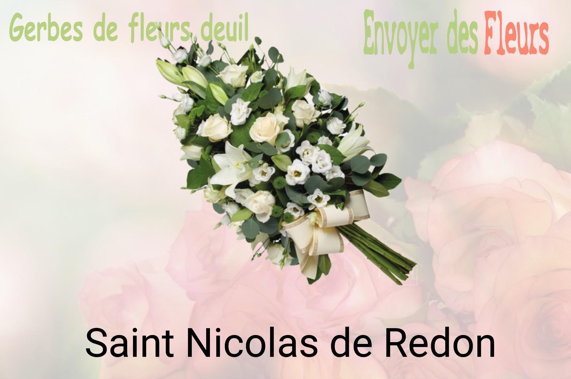Gerbe de fleurs de deuil livrée à Saint-Nicolas-de-Redon